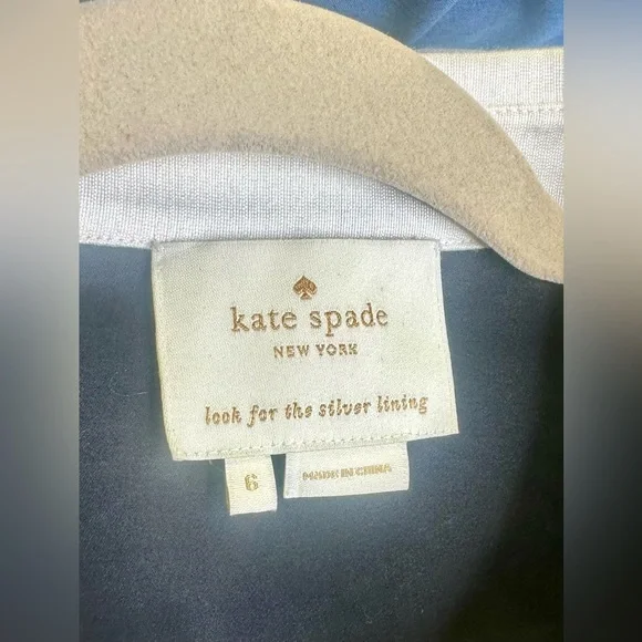 KATE SPADE Black Long-Sleeve Button-Up Pockets Dress; Wednesday Addams; Size 6 - Picture 8 of 8